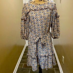 Max studio dress with ruffle on chest area size medium.